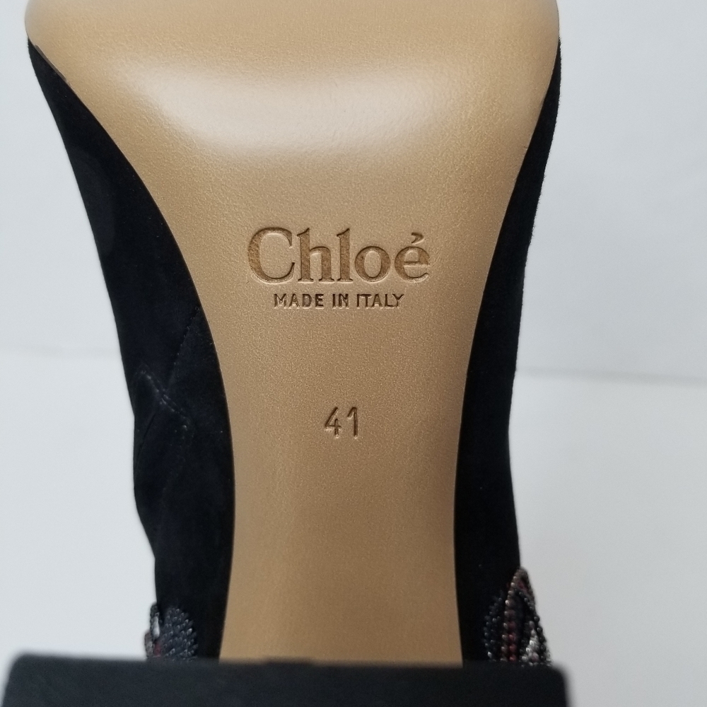 Chloe Bead Fringe Suede‎ Ankle Boots - Picture 9 of 12